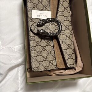 Gucci Taupe Leather Interior Clutch